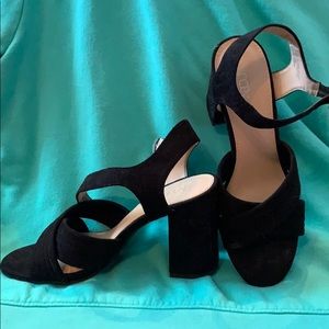 Black Abound Block Heels